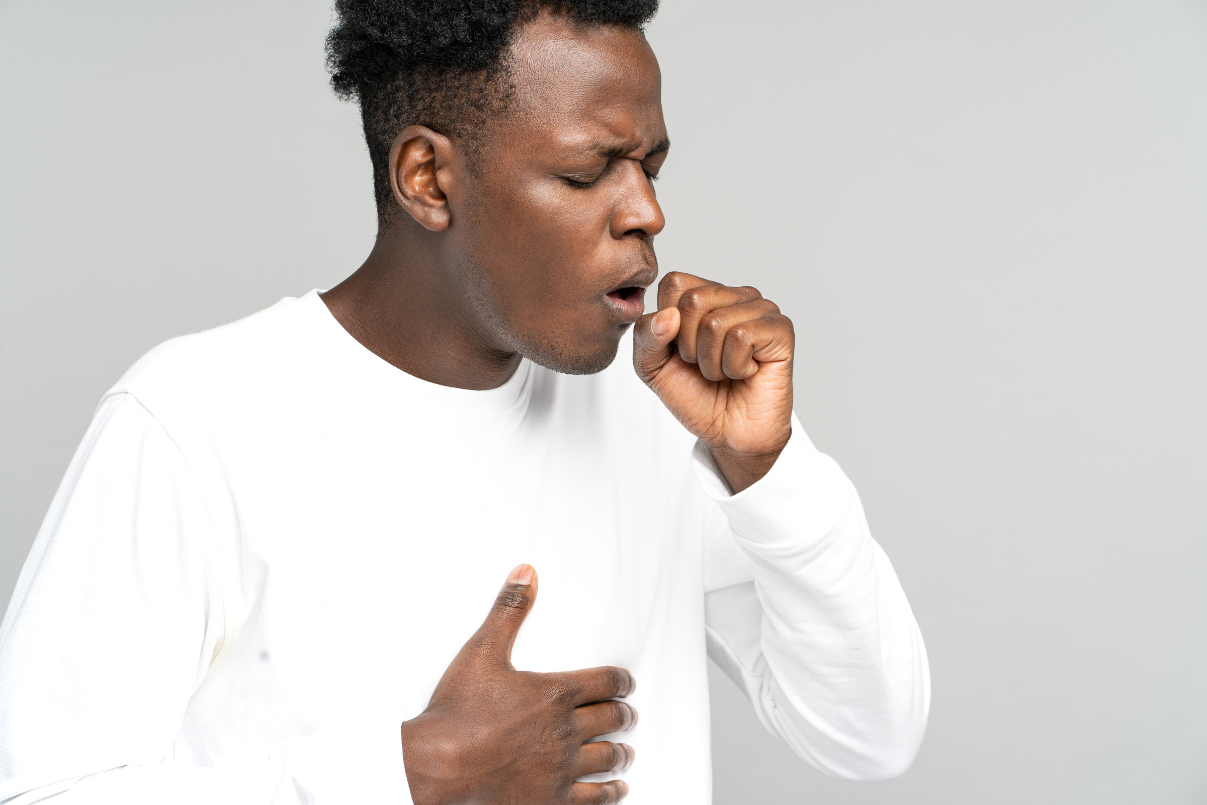 Sick Man Coughing 